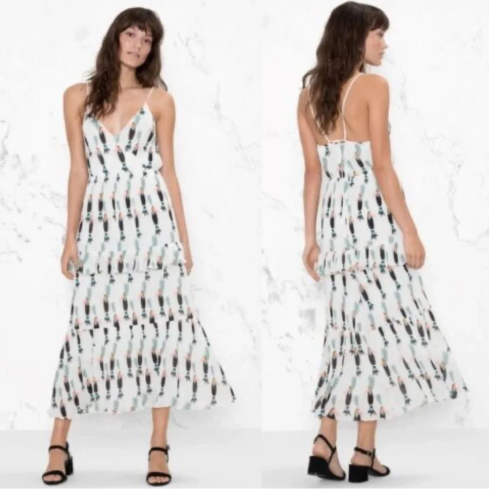 & Other Stories Frill Toucan Dress - Picture 2 of 8